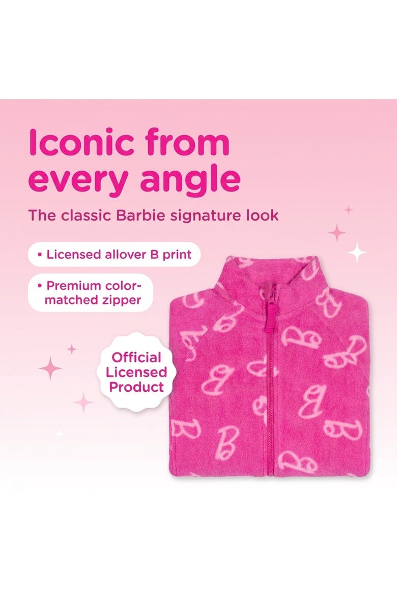 Fleece Zip-Up Jacket, Alternate, color, Two Tone Pink