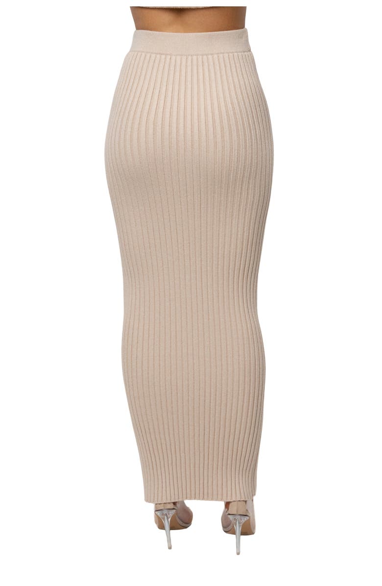 JLUXLABEL Soft Reset Ribbed Skirt, Alternate, color, Stone