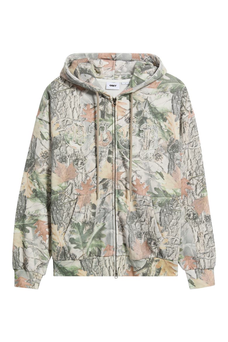 Gothic Camo Full Zip Hoodie, Alternate, color, DUSTY VINTAGE WOOD CAMO