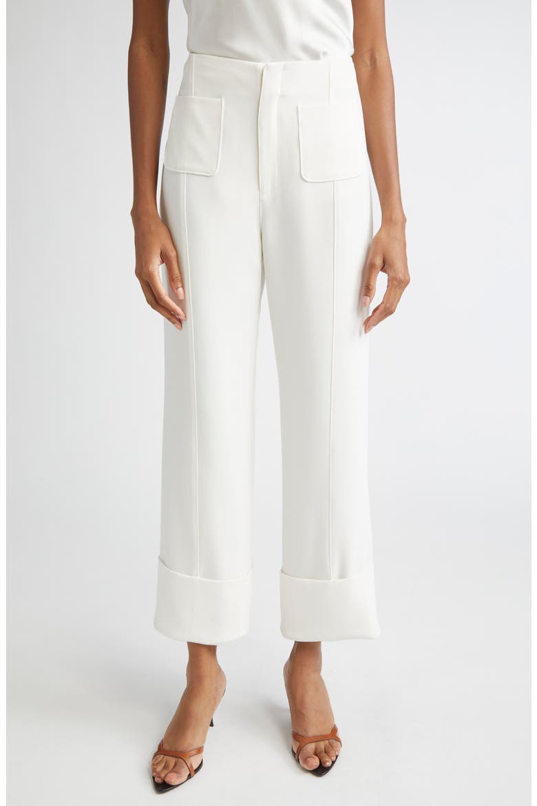 Pamela Cuff Straight Leg Pants, Main, color, IVORY