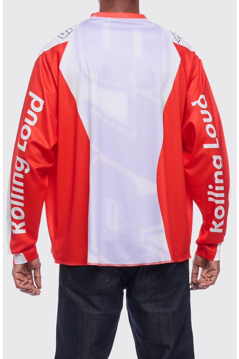 RL Sport Oversize Moto Jersey, Alternate, color, RED