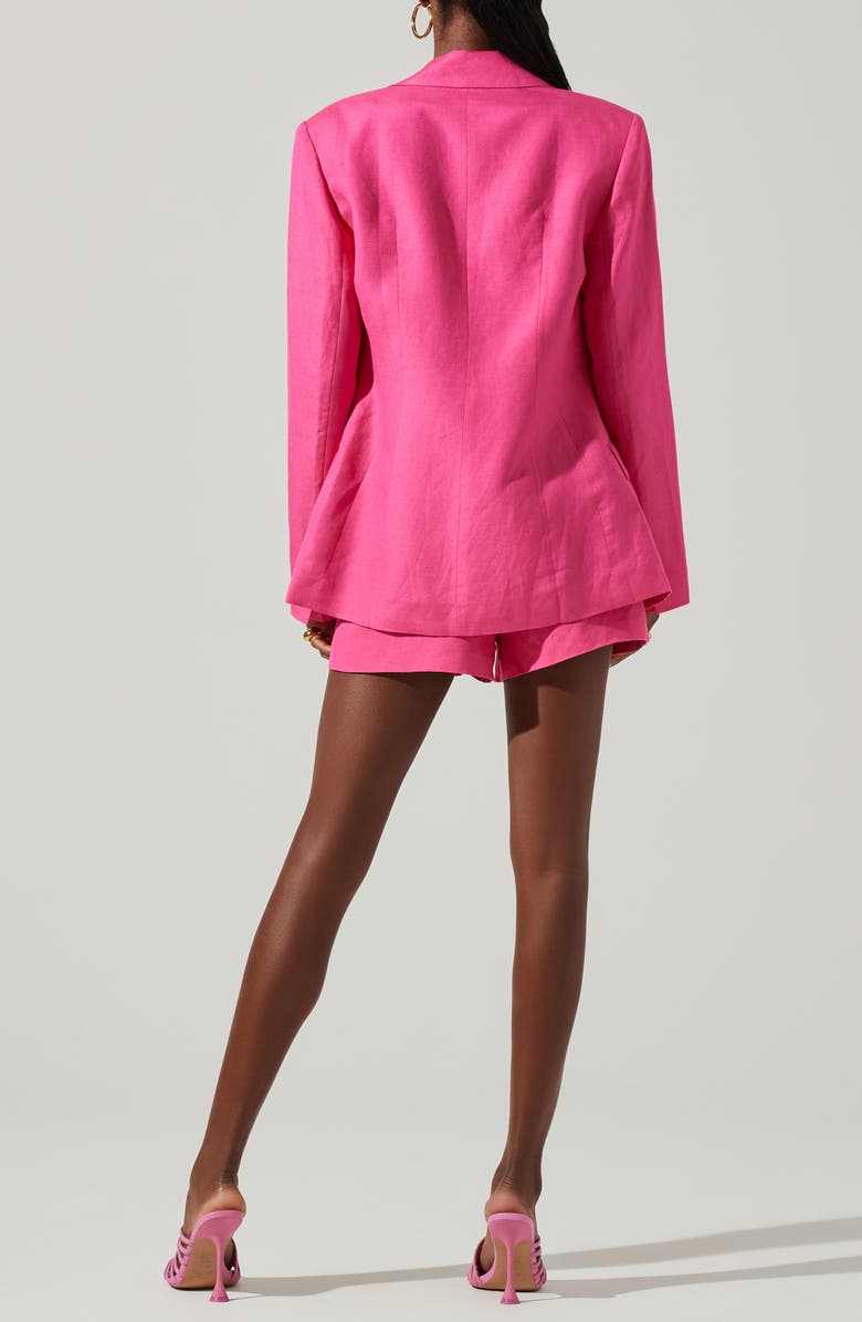 ASTR the Label Ayra Linen Blend Blazer, Alternate, color, Pink