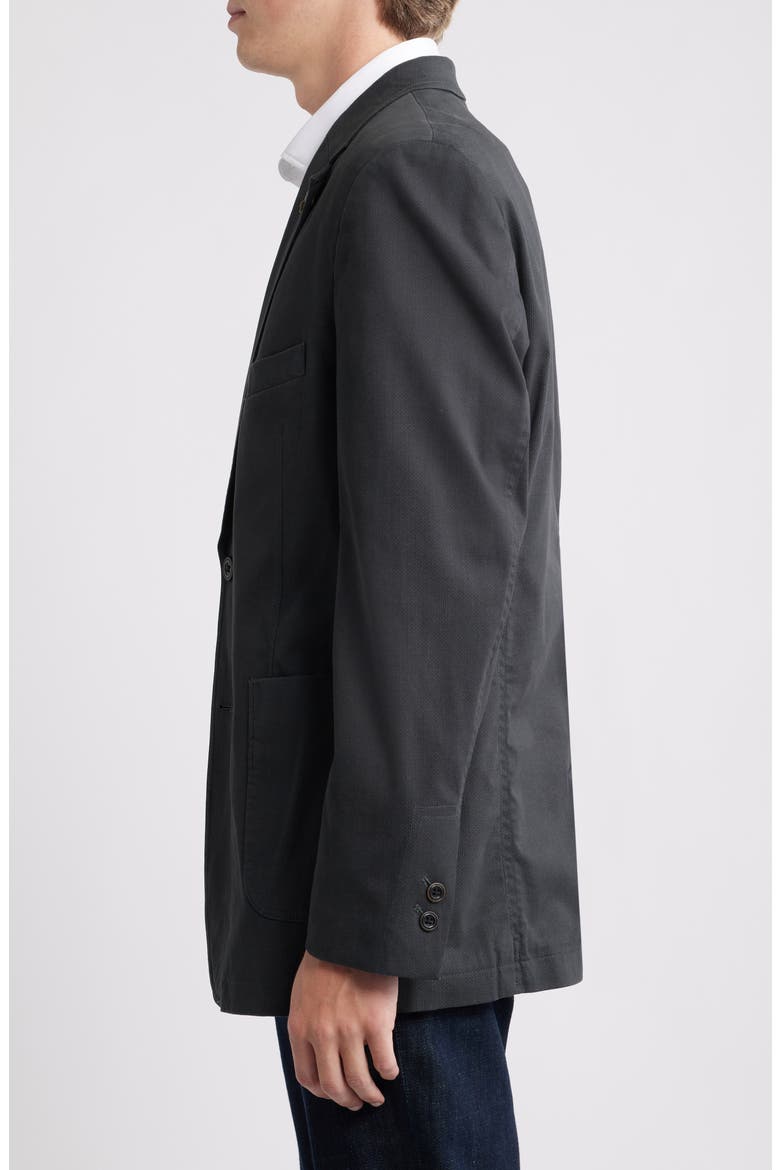 Black Microprint Stretch Cotton Sport Coat, Alternate, color, BLACK