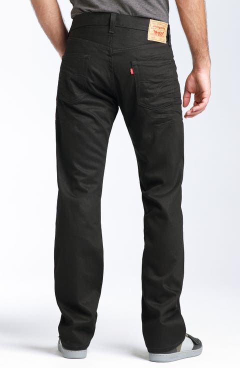 ® Red Tab™ '501®' Straight Leg Jeans (Polished Black Wash)