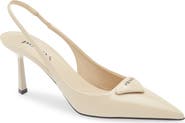Prada Modellerie Pointed Toe Slingback Pump