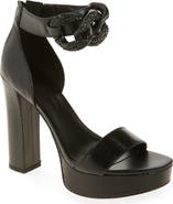 KARL LAGERFELD PARIS Anisha Crystal Links Platform Sandal