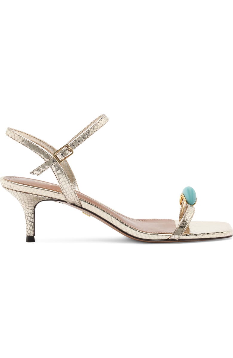 Arezzo Sofia Ankle Strap Sandal, Alternate, color, Platino