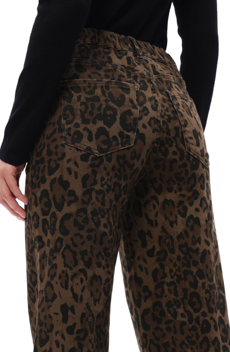 Bayeas High Waist Print Straight Leg Jeans, Alternate, color, 