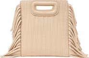 maje Topstitched leather mini M bag