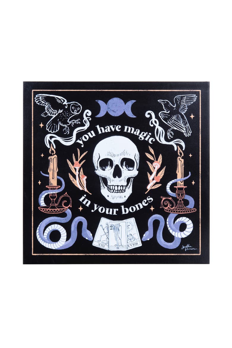 "You Have Magic In Your Bones" Halloween Wall Art 12" x 12", Main, color, Purple