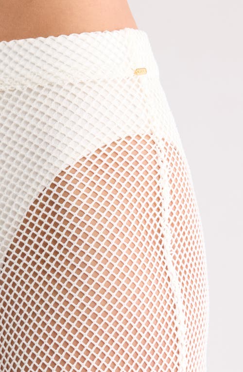 Boamar Atalaya Mesh Wide Leg Cover-up Pants In Vanilla