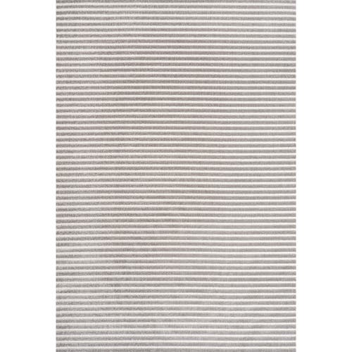 JONATHAN Y Aarhus High-Low Minimalist Scandi Striped Indoor/Outdoor Area Rug in Gray/ivory  product