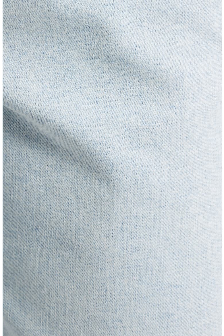 Frayed Denim Bermuda Shorts, Alternate, color, SNOW