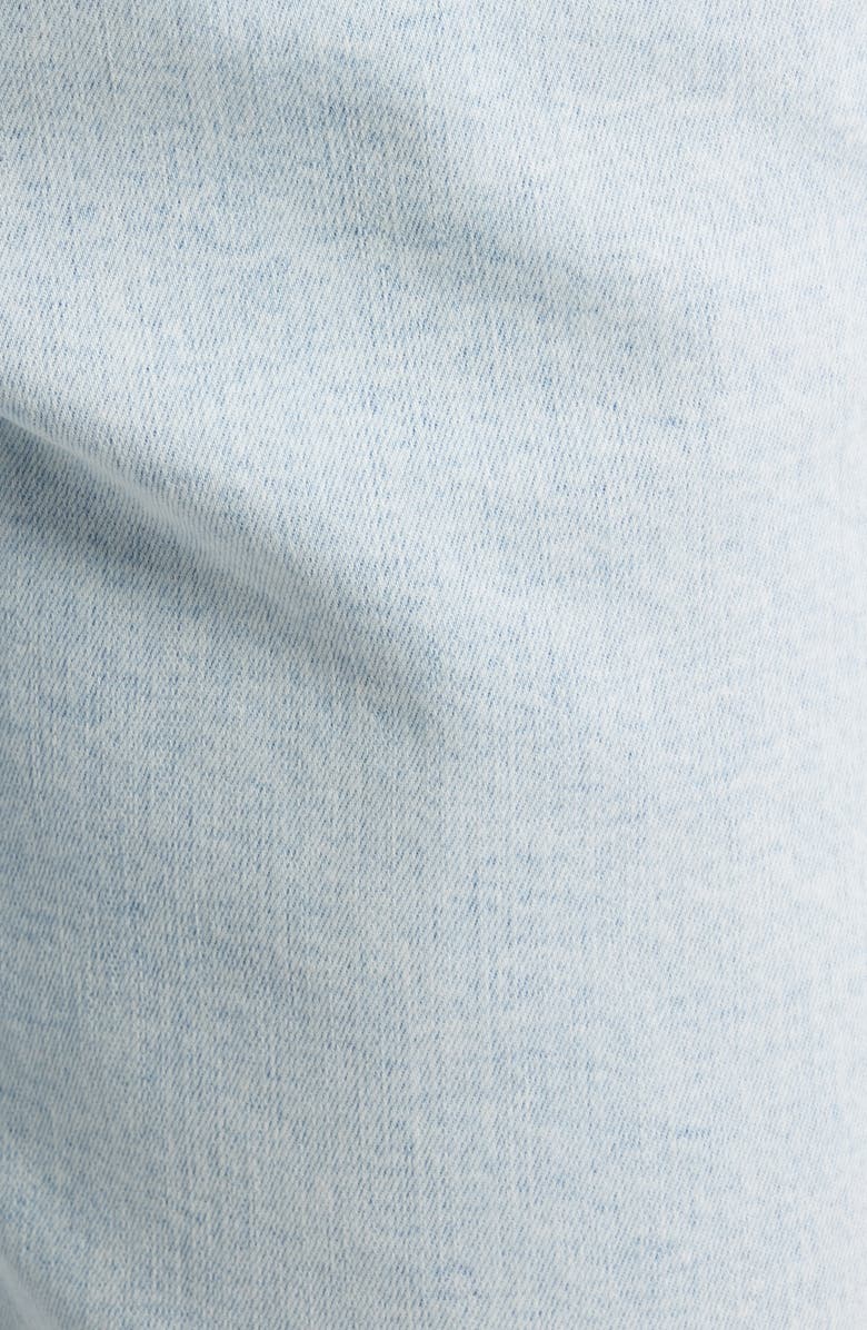 CITY BLUES Frayed Denim Bermuda Shorts, Alternate, color, Snow