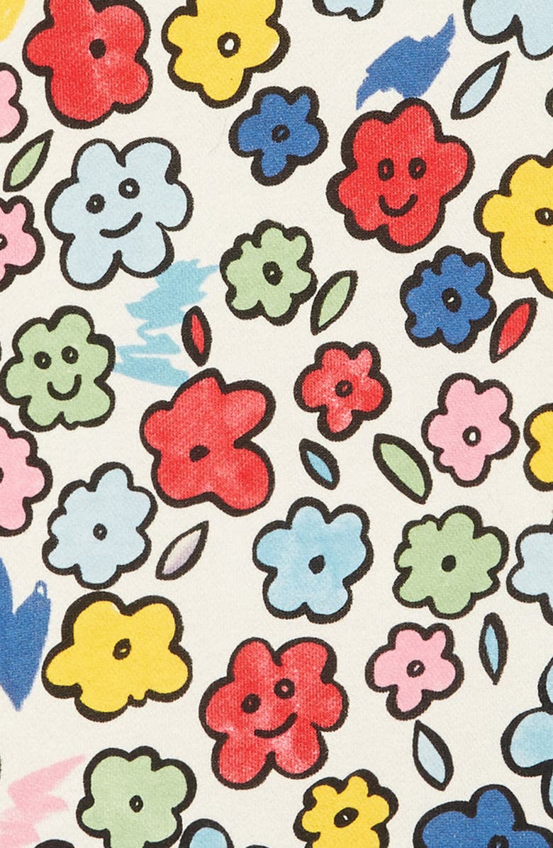 Stella McCartney Kids Stella McCartney Smiling Flowers Sweatshirt Dress, Alternate, color,