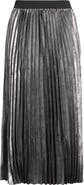 Caslon® Pleated Metallic Midi Skirt