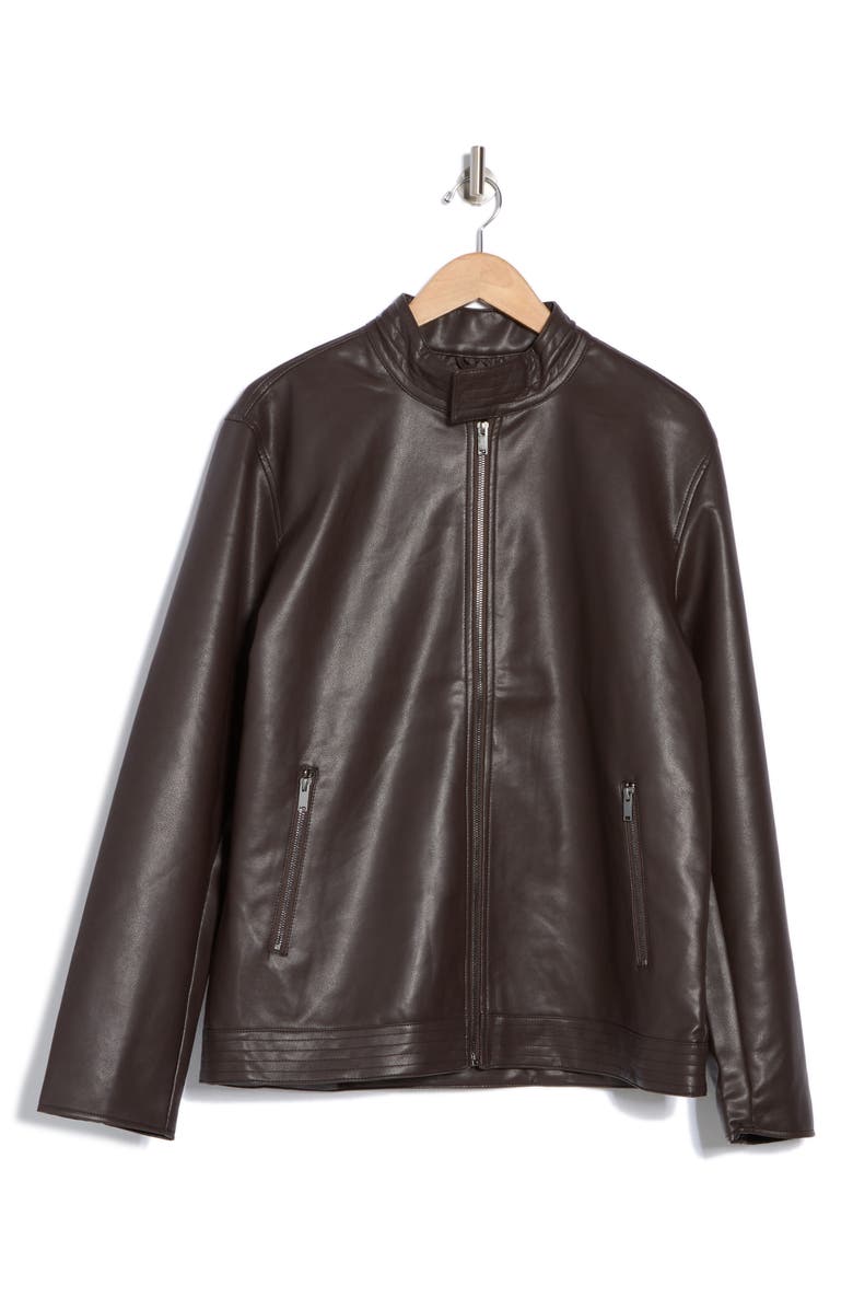 Slate & Stone Faux Leather Racer Jacket, Main, color, 