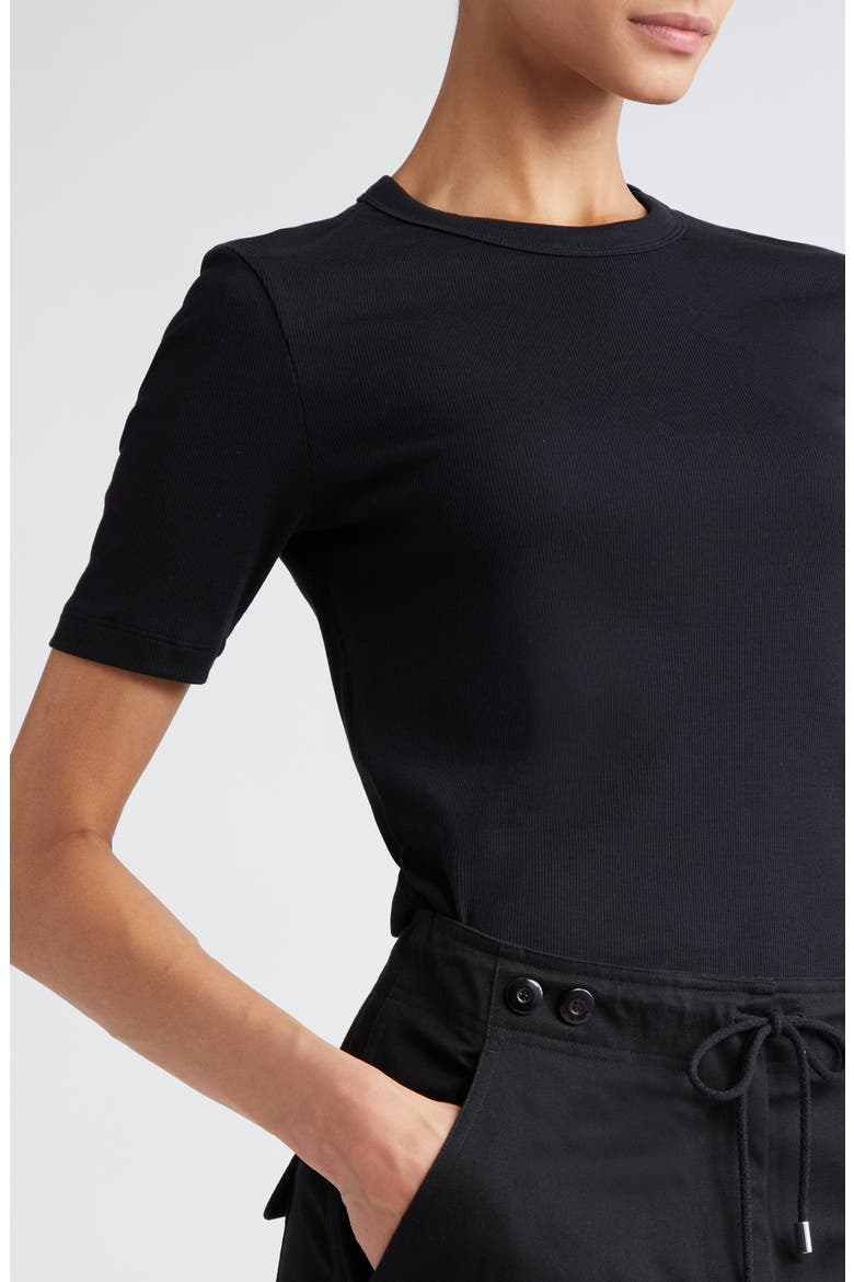 Classic Rib T-Shirt, Alternate, color, BLACK