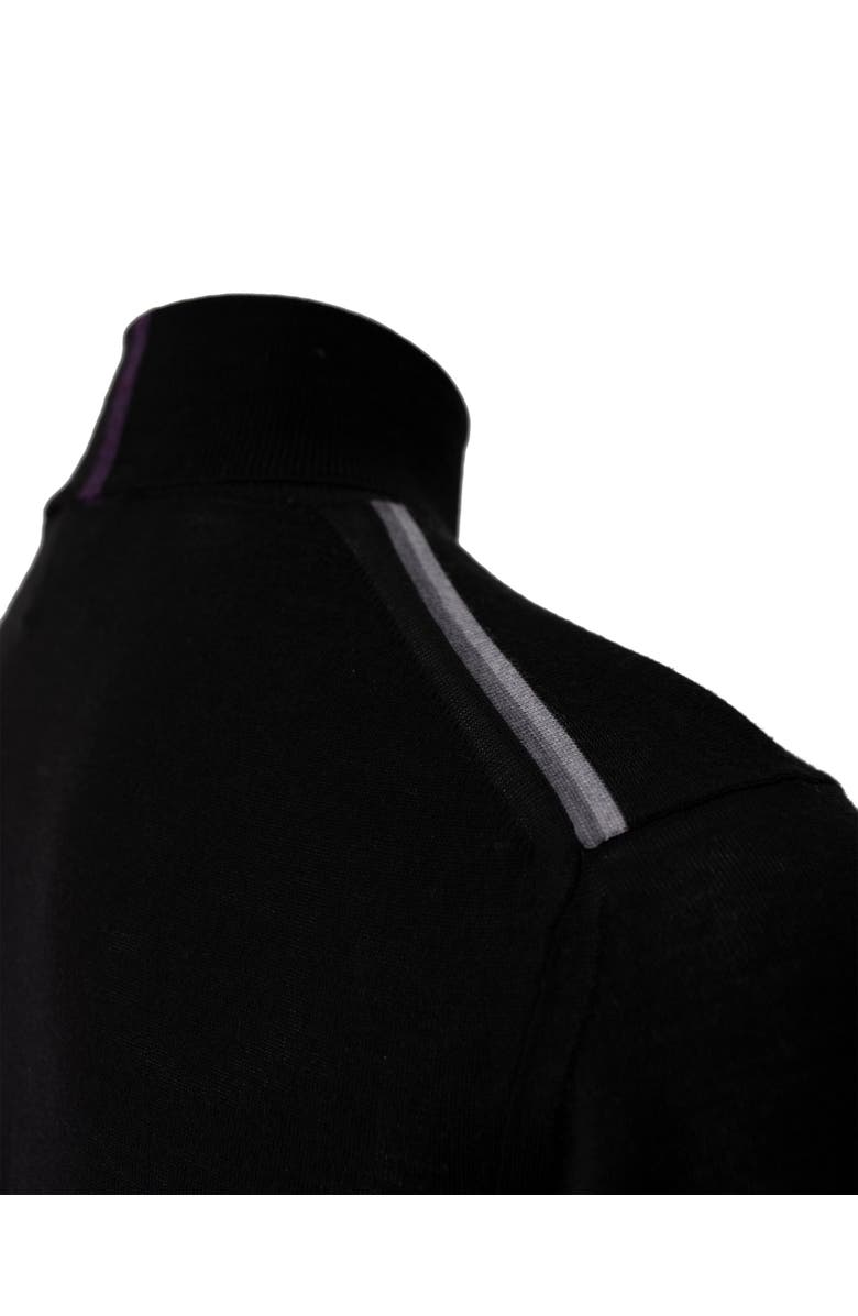 Lords of Harlech Ronald Merino Wool Turtleneck Sweater, Alternate, color, Black