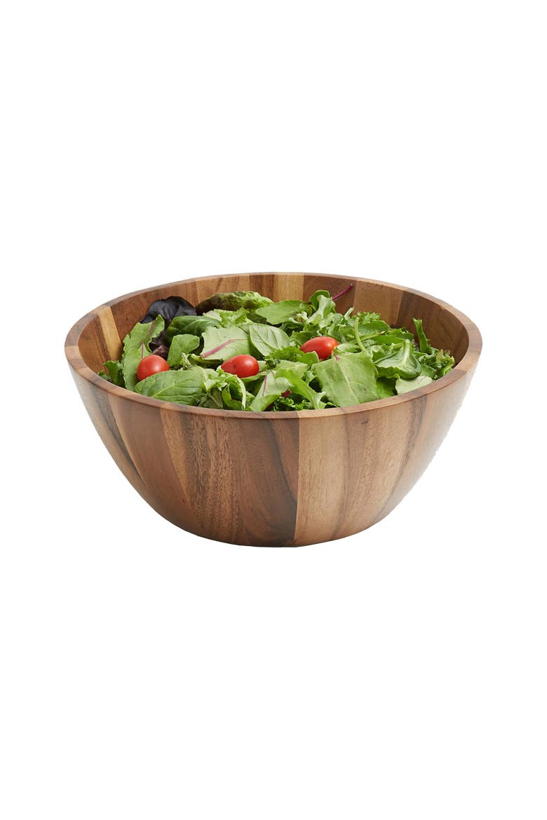 Acacia Wood Tulip Bowl, Large 5-Inch x 12-Inch Diameter, Alternate, color, Brown