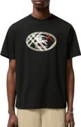 Burberry Check Knight Stamp Cotton T-shirt