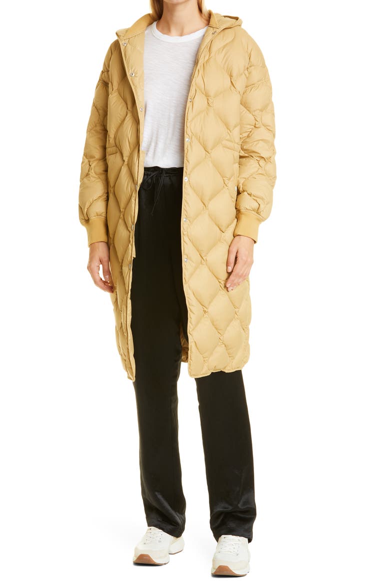 Rudy Long Puffer Coat, Main, color, PALE BEIGE