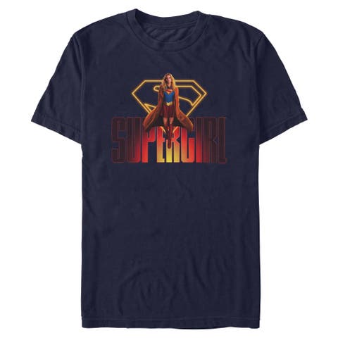 Men's Supergirl Kara Flying Logo  Graphic T-Shirt
