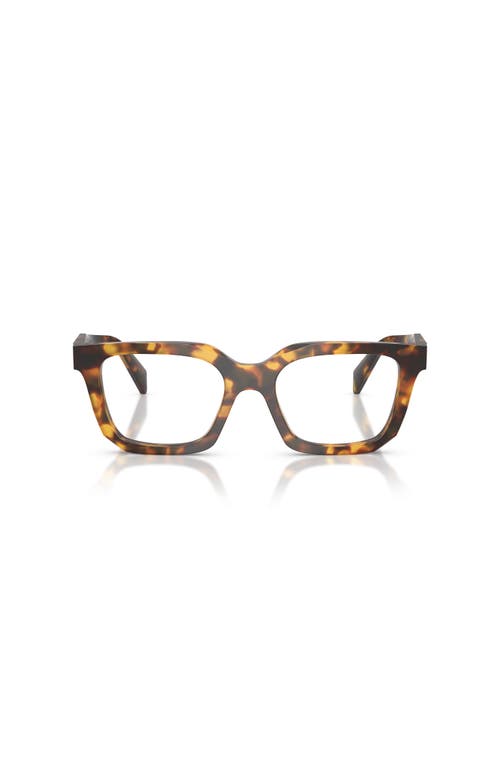 Prada 50mm Irregular Optical Glasses In Brown