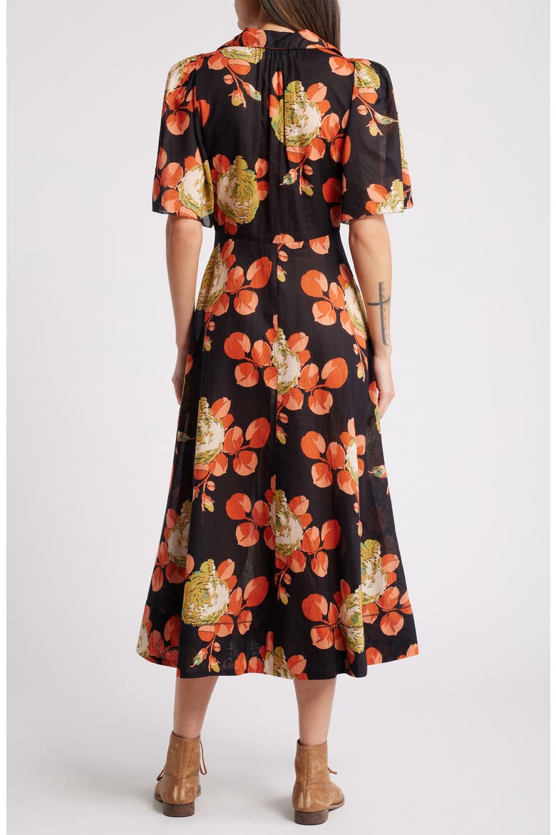 The Bridge Floral Print Dress, Alternate, color, CABBAGE ROSE PRINT