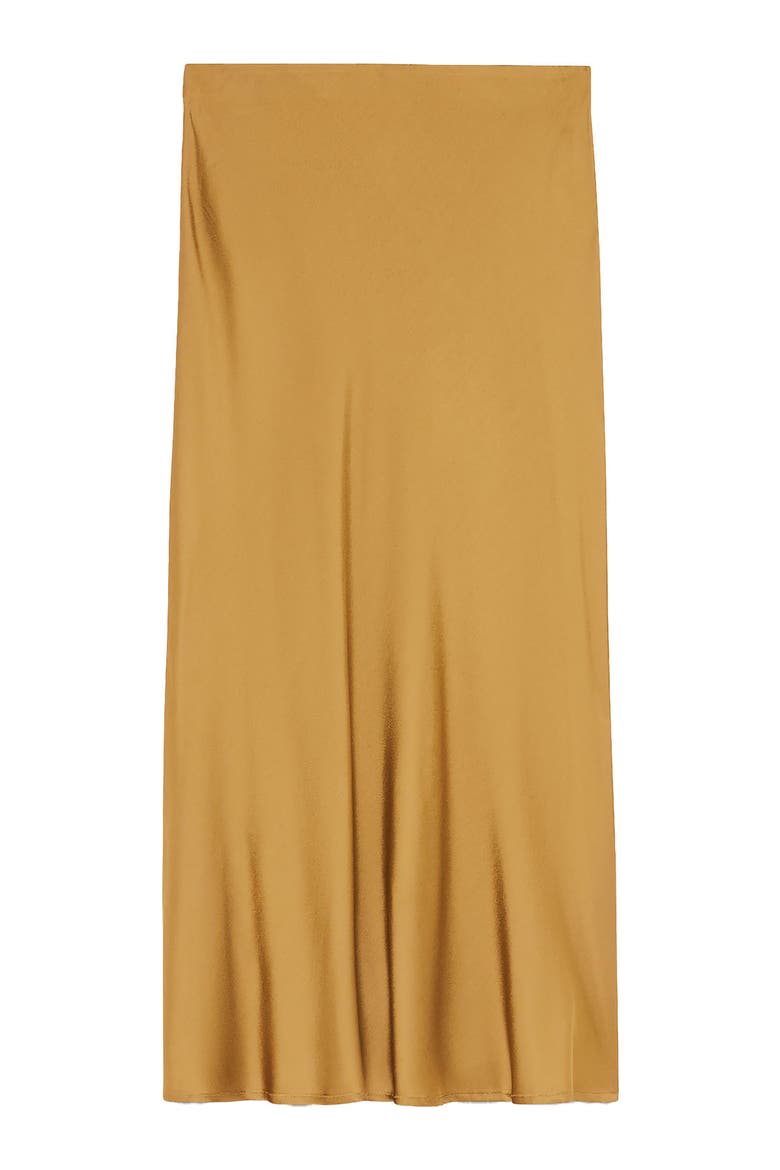Viscose Fluid Long Skirt, Alternate, color, Camel