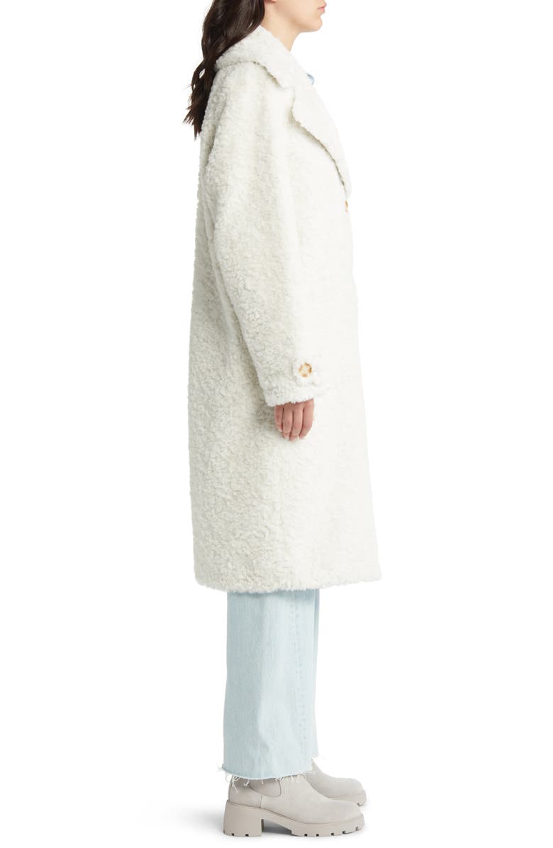 Sam Edelman Faux Shearling Longline Coat, Alternate, color,