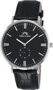 PORSAMO BLEU Men's Henry Leather Strap Dress Watch, 40.8mm