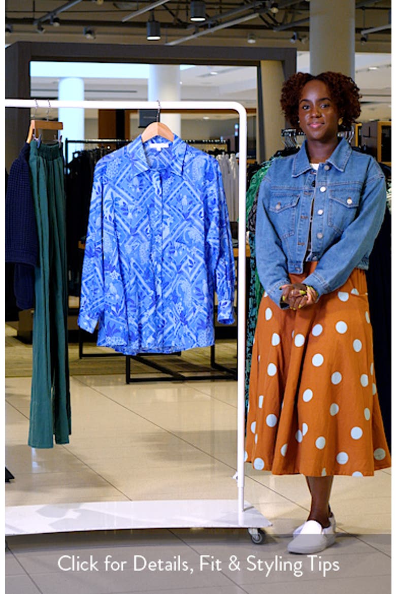 Nala Regie Print Cotton Button-Up Shirt video