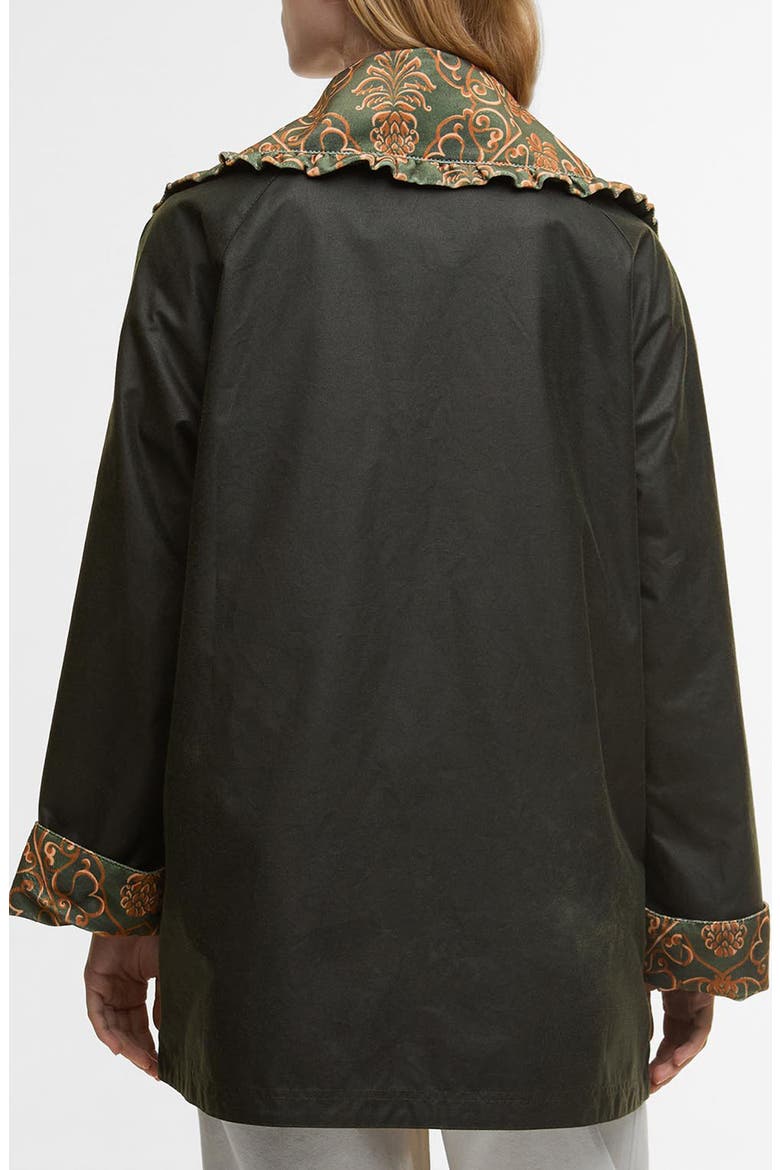x FARM Rio Maria-Clara Waxed Jacket, Alternate, color, FERN/GREEN HEART PRI