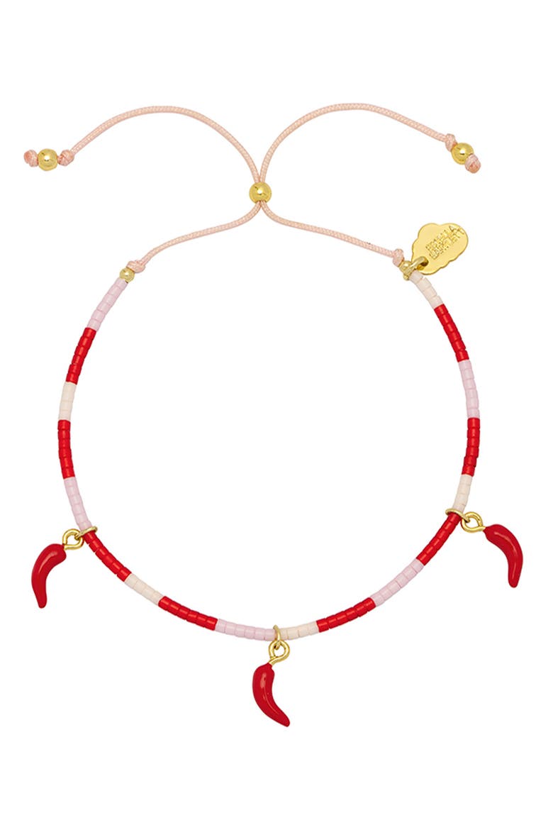 Red Chili Slide Bracelet, Alternate, color, GOLD