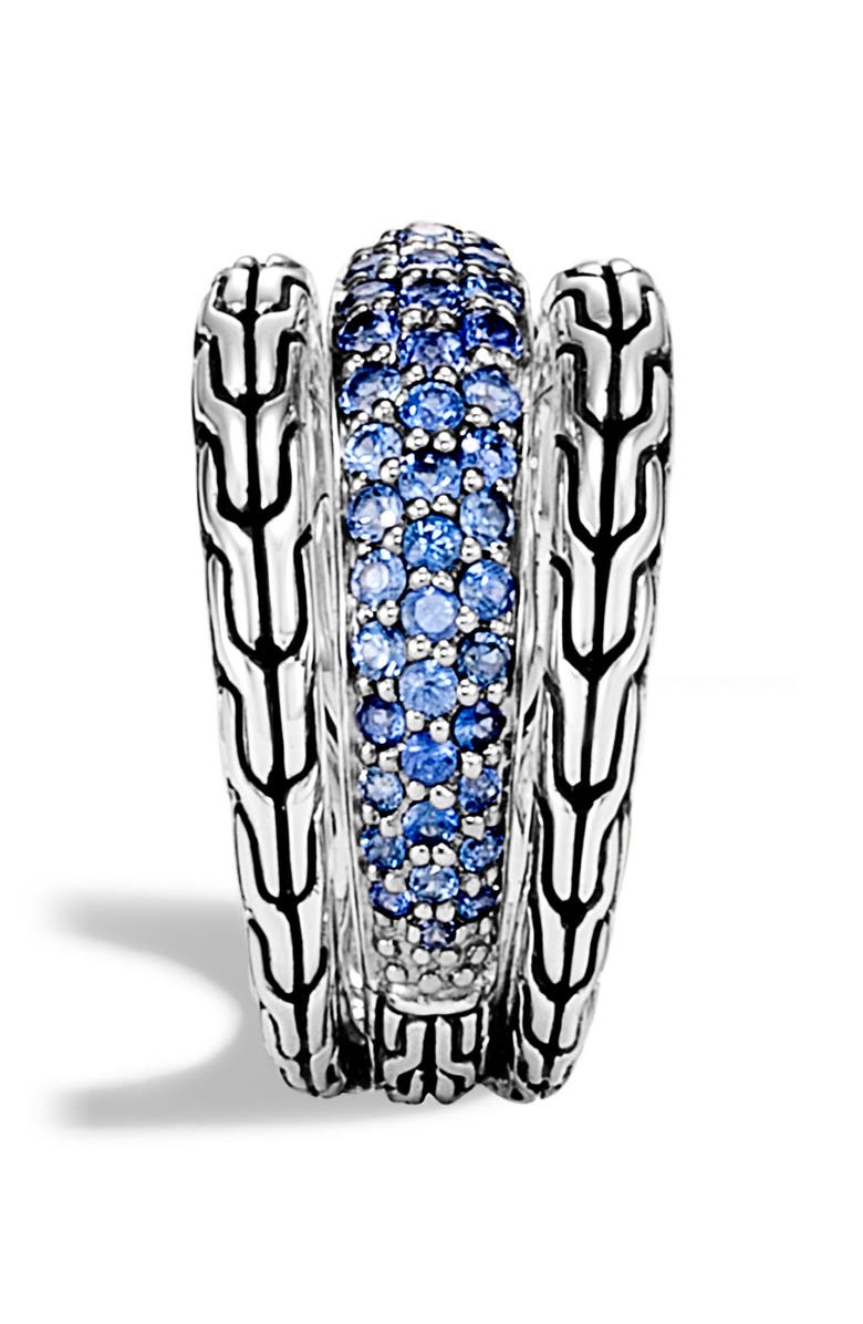 John Hardy Classic Chain Blue Sapphire Ring, Alternate, color, 