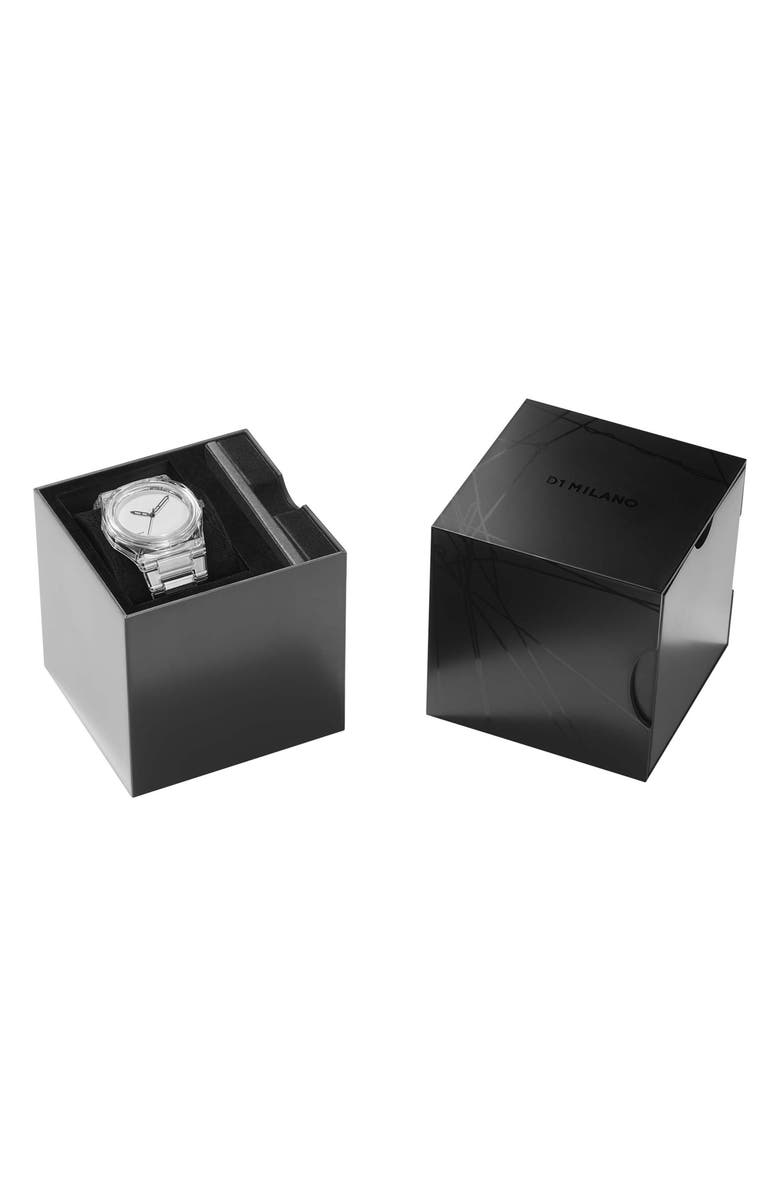 D1 Milano Nylon Bracelet Watch, 39mm, Alternate, color, White