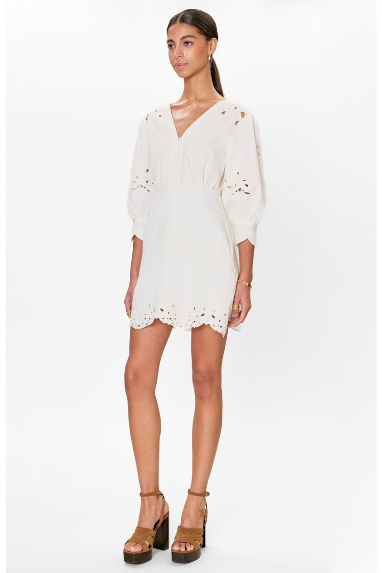 Rachelle Button Front Dress, Alternate, color, Ivory