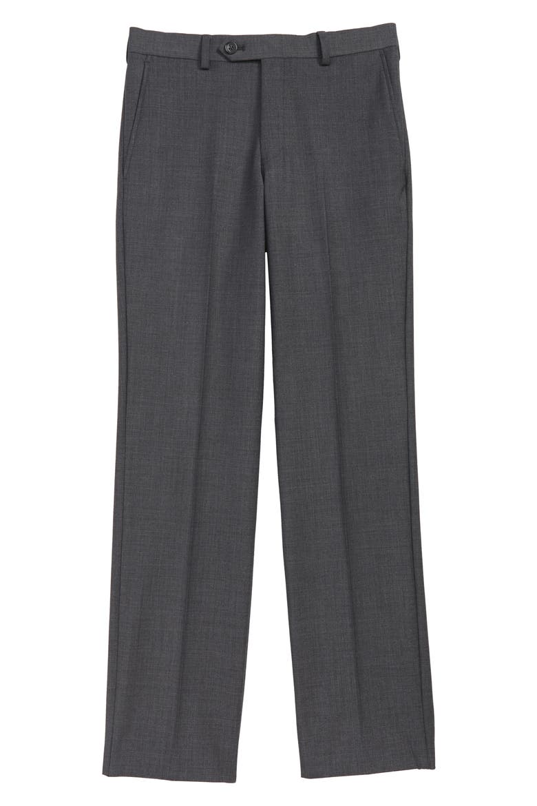 Stretch Wool Dress Trousers, Main, color, GREY