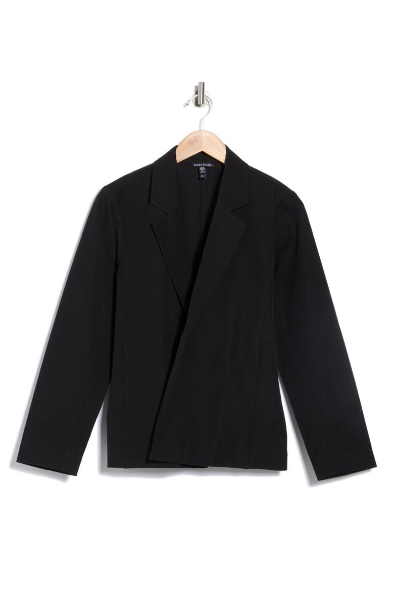 Eileen Fisher Stretch Twill Blazer, Main, color, Black