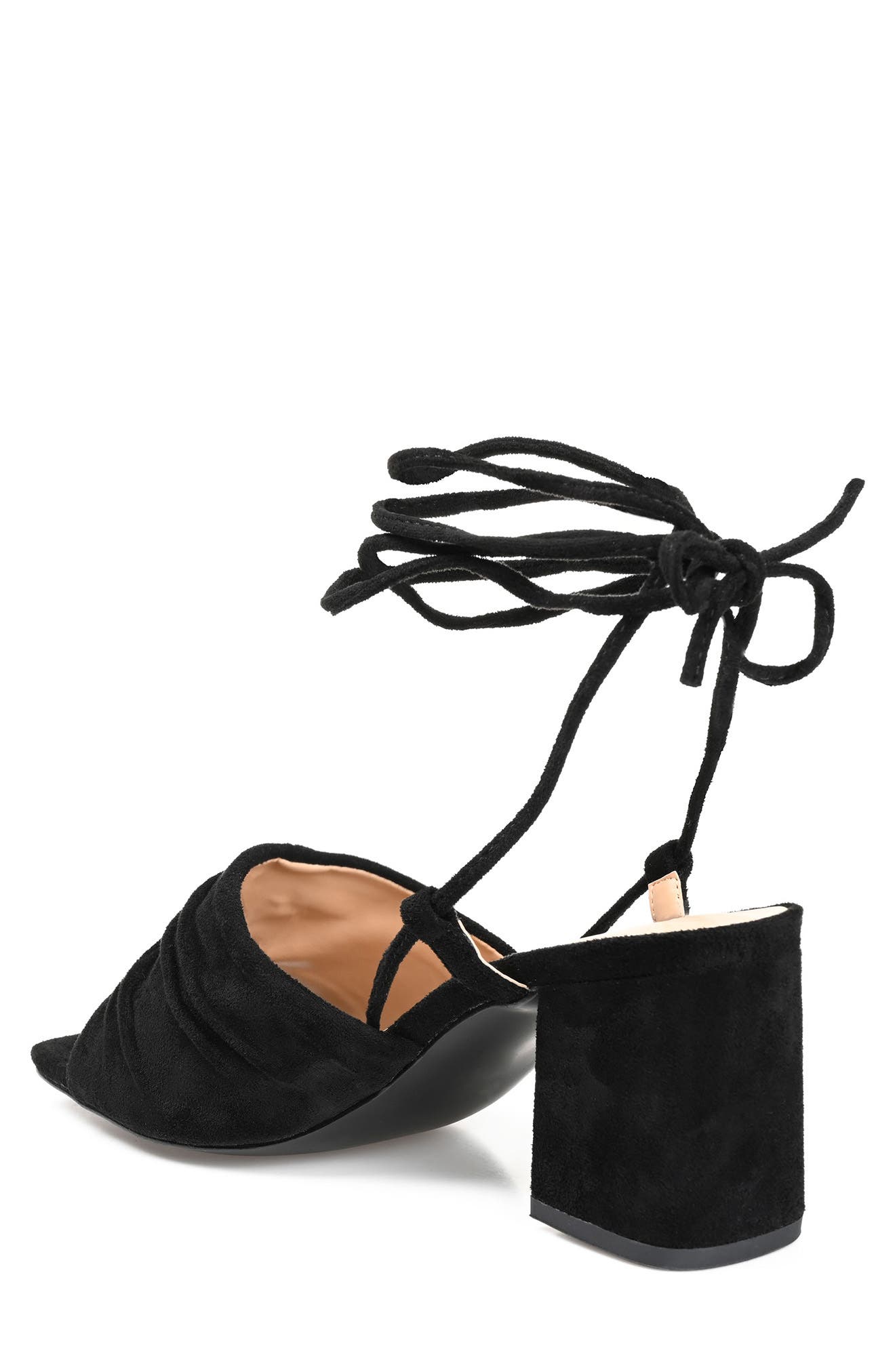 Journee Collection Felisity Vegan Lace-Up Tie Pump, Alternate, color, Black