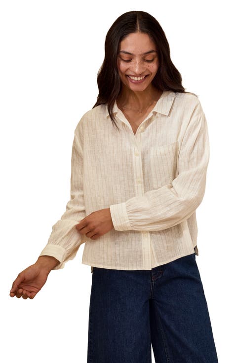 Draped Boxy Collared Shirt
