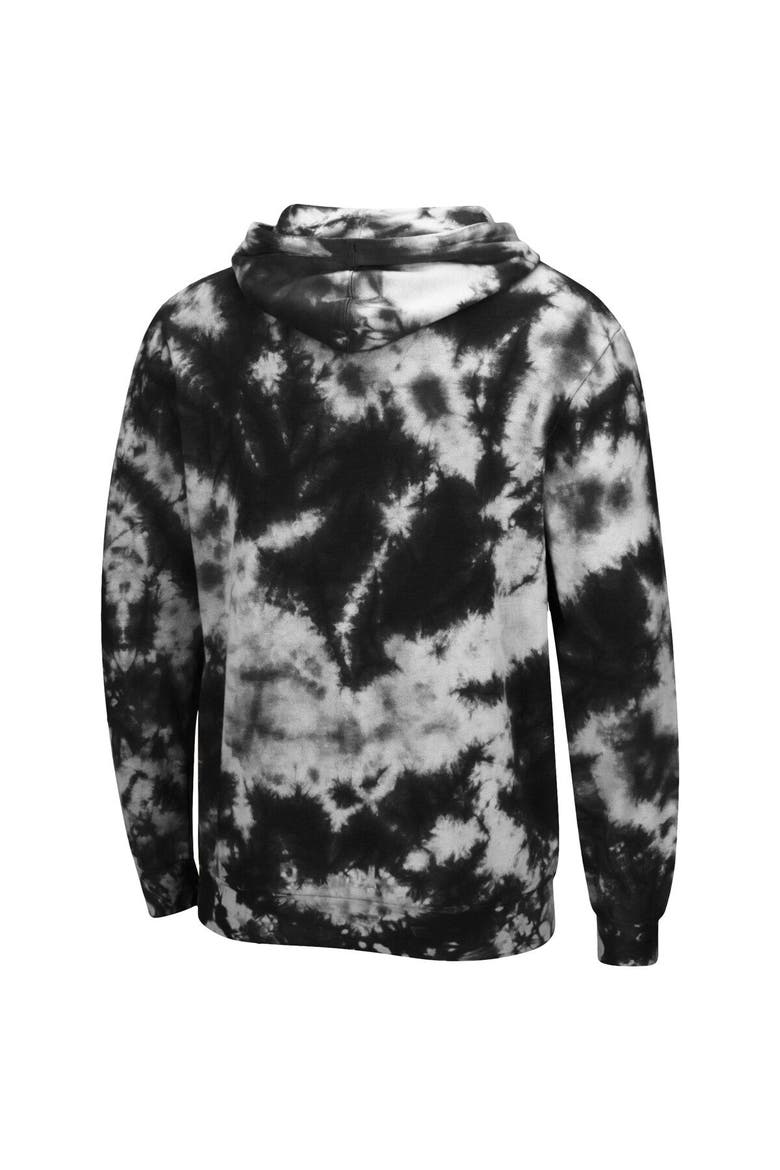 Men's Colosseum Black Bowie State Bulldogs Tie-Dye Pullover Hoodie, Alternate, color, Black