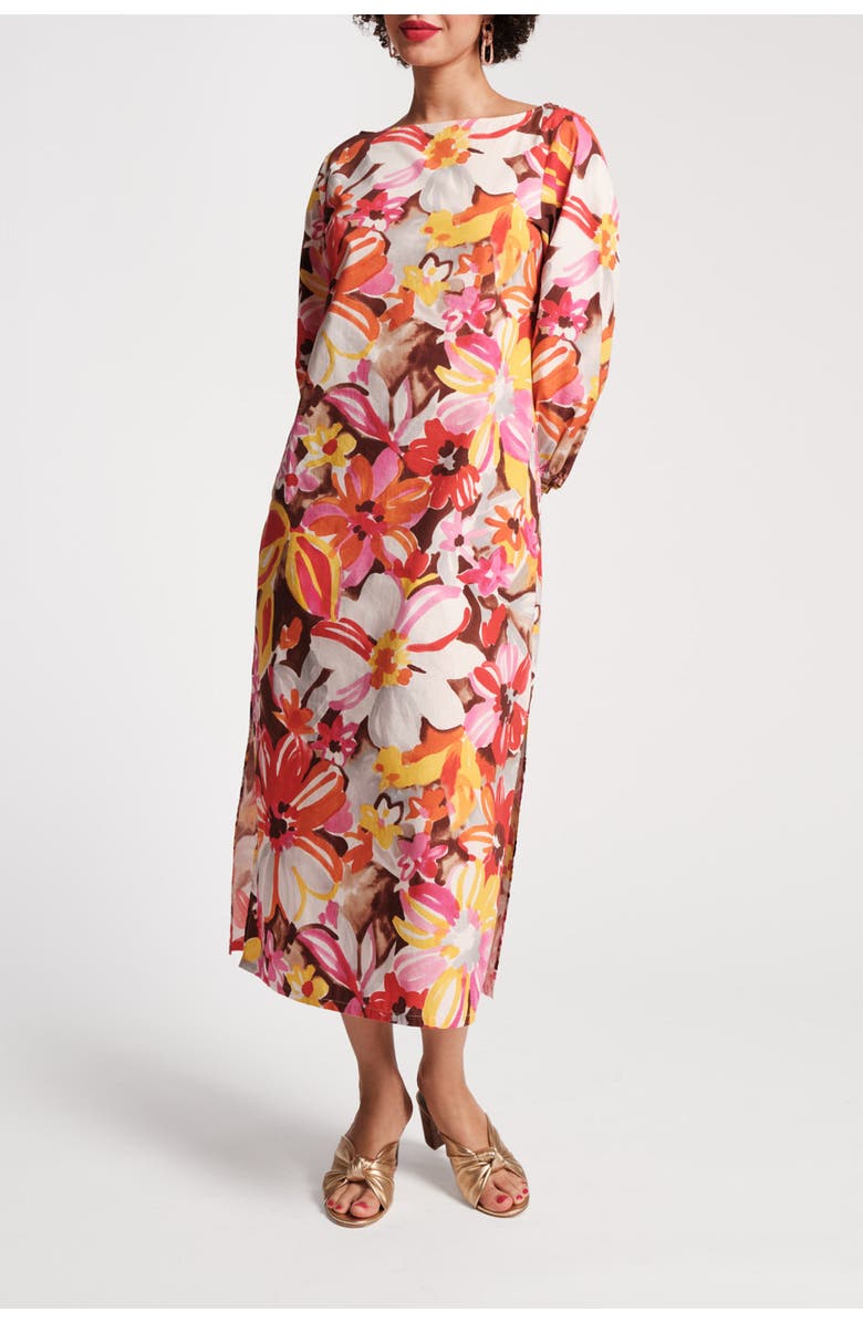 Frances Valentine Minnow Maxi Dress Fireflower Cotton Poplin, Alternate, color, 