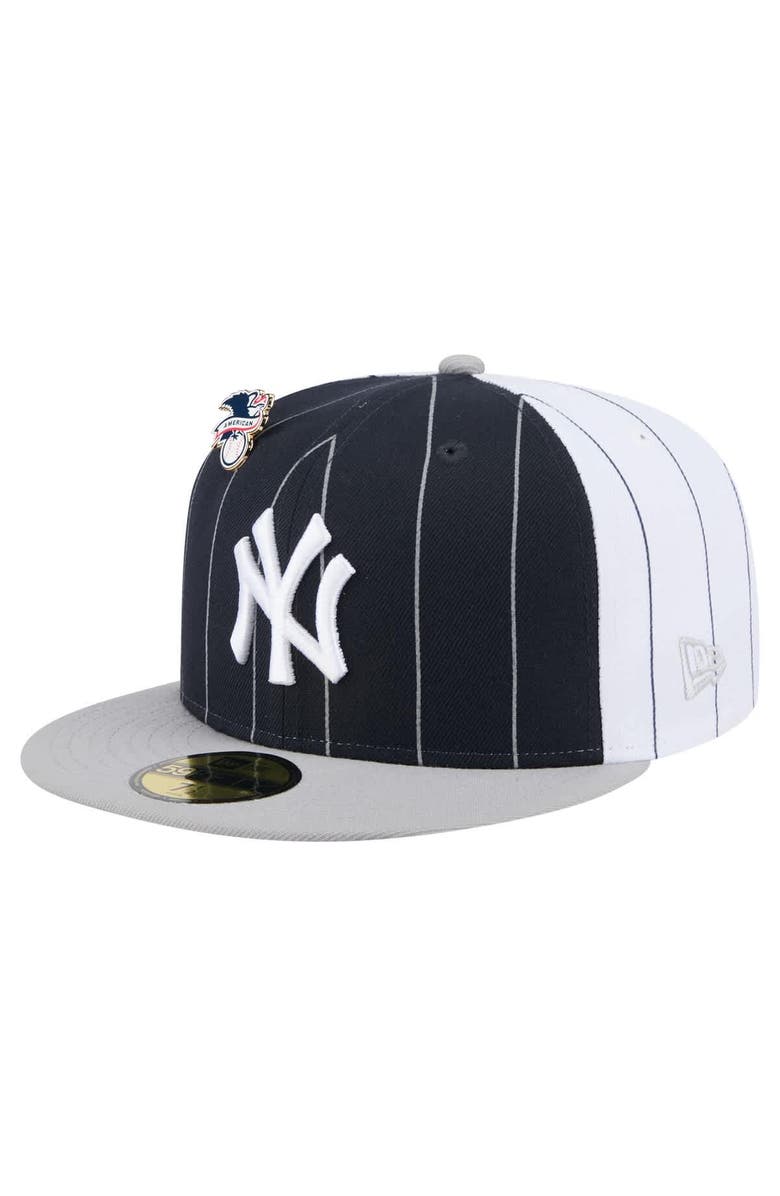 New Era Men's New Era  Navy New York Yankees Pinstripe 59FIFTY Fitted Hat, Alternate, color, 