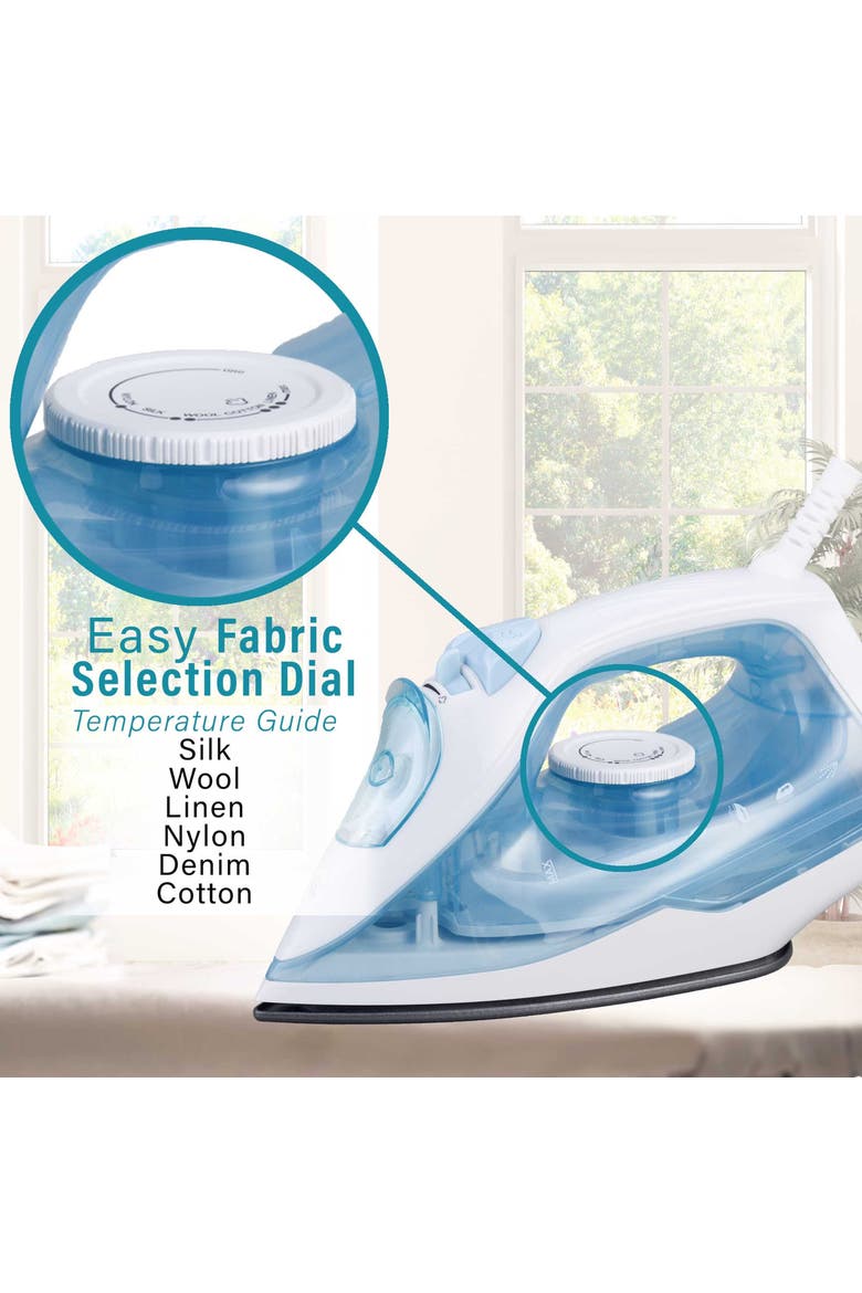 1200W Lightweight Non-Stick Steam Iron White, Alternate, color, White