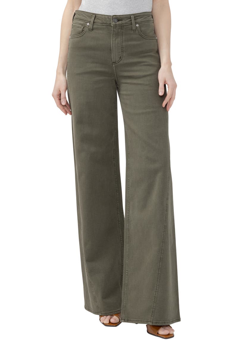 Ibister High Waist Wide Leg Jeans, Main, color, DARK OLIVE