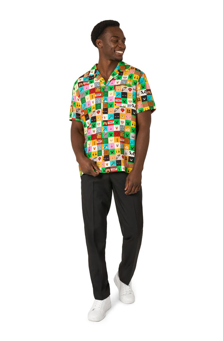 OppoSuits Digital Check Camp Shirt, Alternate, color, Miscellaneous