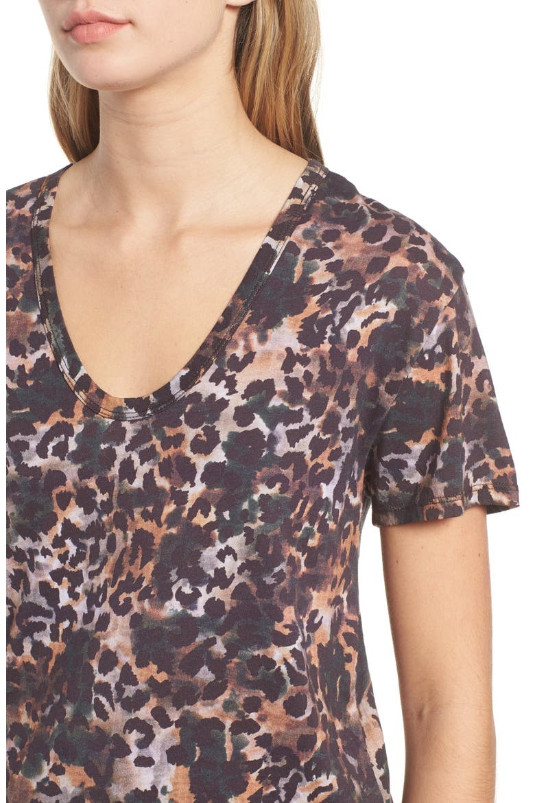 Henson Animal Print Stretch Cotton Tee, Alternate, color, UNTAMED CAMO DARK IVY