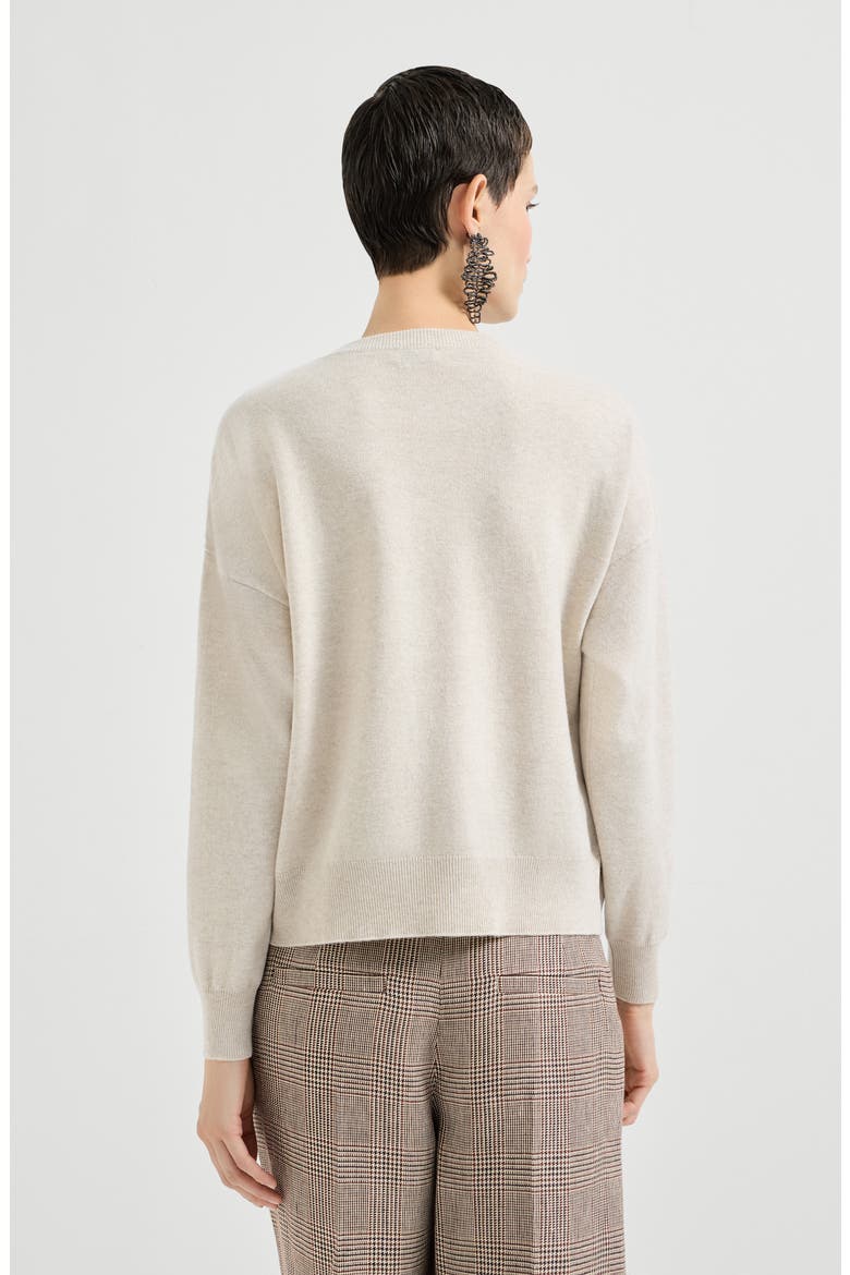 Dazzling Embroidery sweater, Alternate, color, Beige
